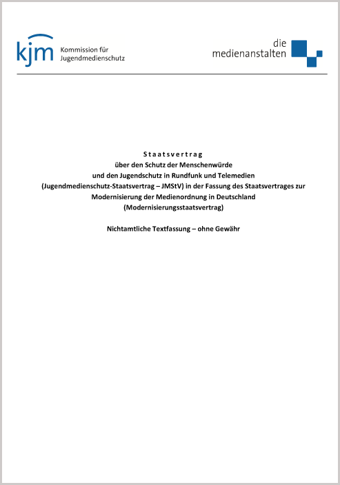 Jugendmedienschutz-Staatsvertrag (JMStV) Cover