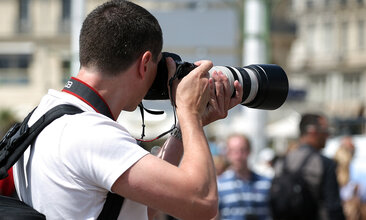 Fotograf mit Kamera
