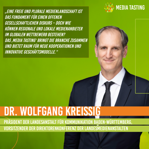 Grafik und Zitat von Dr. Wolfgang Kreißig zum Media Tasting 2023
