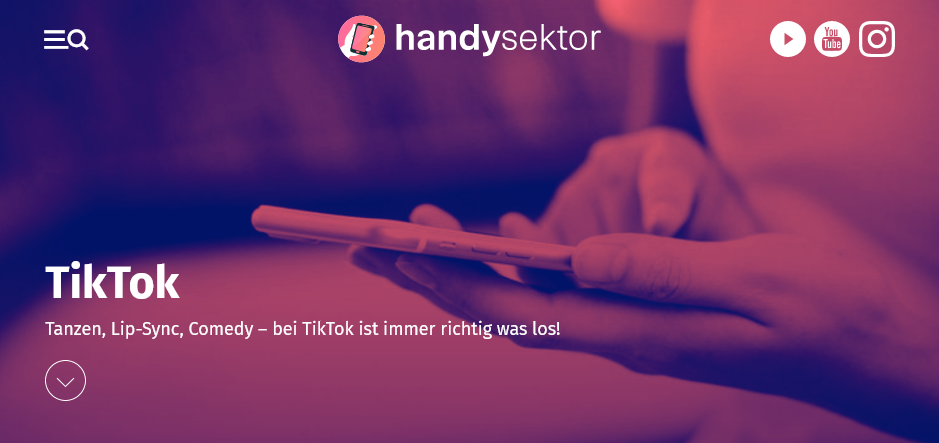 Screenshot der Handysektor-Website vom 9.12.2020