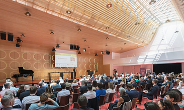 Saalfoto, aufgenommen beim LFK-Jahresempfang / Media Tasting 2018