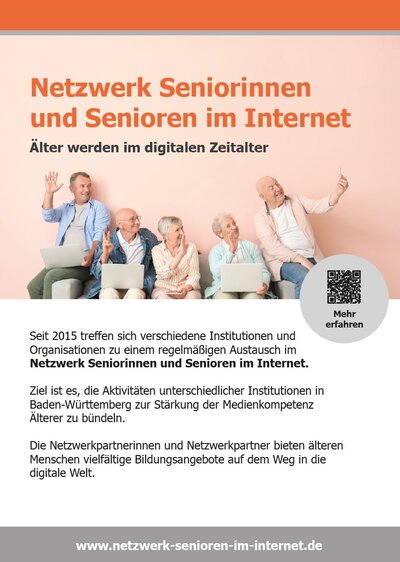 Postkarte: Netzwerk Seniorinnen und Senioren im Internet
