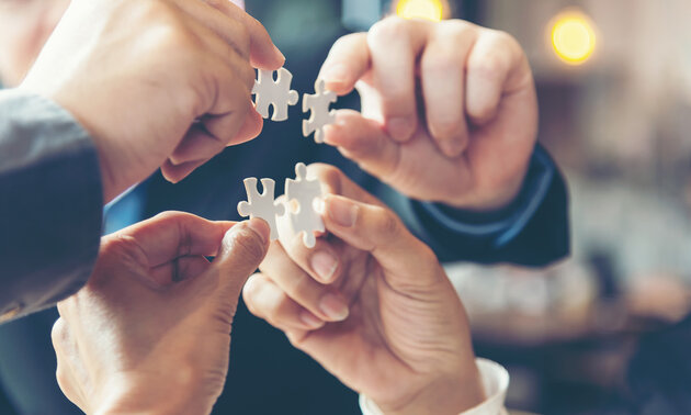 Bild mit mehreren Puzzleteilen