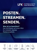 LFK-Flyer „Posten. Streamen. Senden.