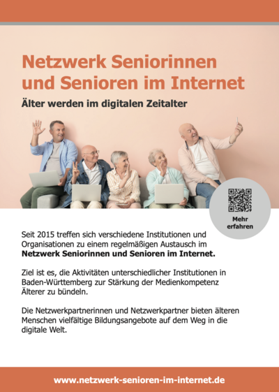 Postkarte: Netzwerk Seniorinnen und Senioren im Internet
