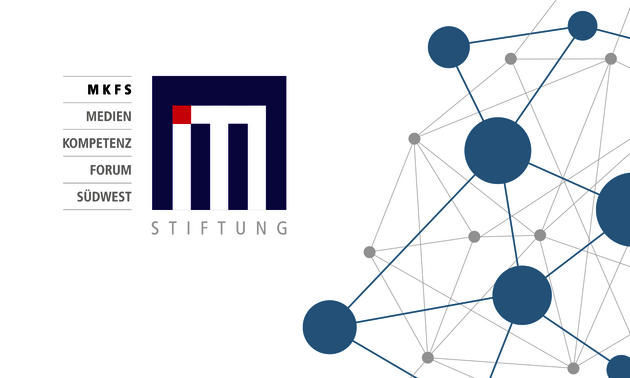 Grafik mit Netzwerk-Darstellung und Logo MKFS